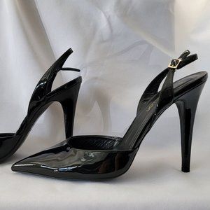 Tamara Mellon Jackpot Size 39 Black patent, Sling back pumps